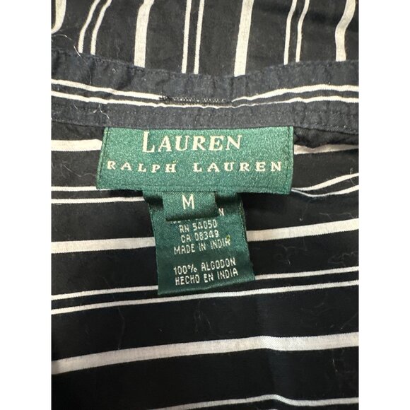 Lauren Ralph Lauren Unique Buttons Roll Tab Sleeve Button Down Blouse Size M - Picture 7 of 11